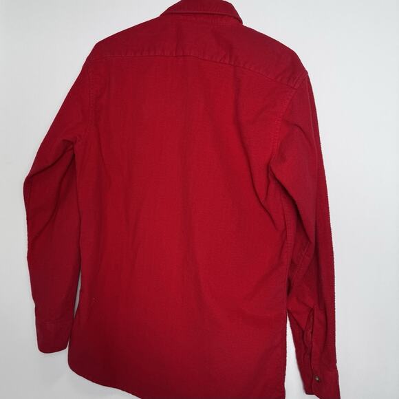 Walls Mens M Red Flannel Shirt Long Sleeve Button Front VTG Outdoor Workwear USA - Picture 5 of 8